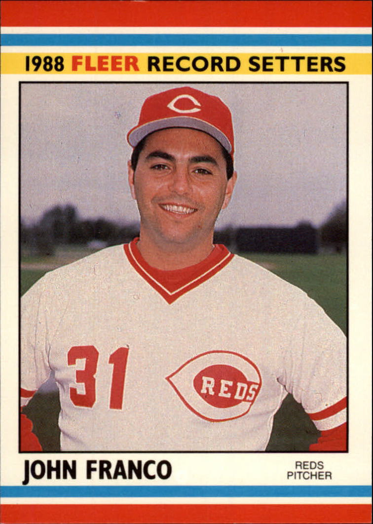 1988 Fleer Record Setters Baseball Cards       012      John Franco